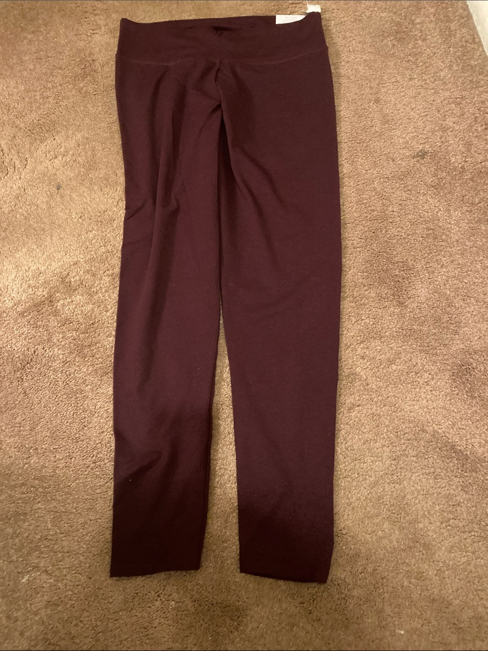 aerie Ponte Leggings in Burgundy size large